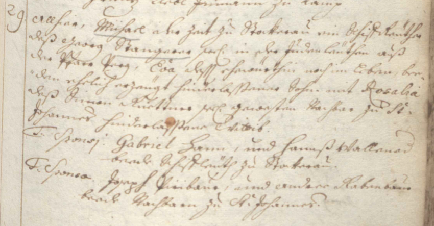 Erzdiözese Wien, Pfarre Grafenwörth, Tauf-, Trauungs- und Sterbebuch 1720-1749, Signatur 01,2,3-04a, fol.189