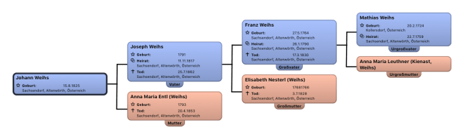 Ahnentafel Johann Weihs Kopie