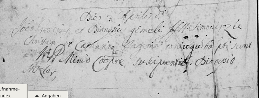 1663 Jäger Georg Taufe