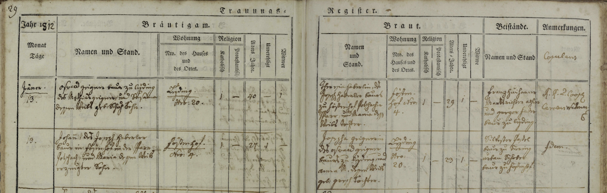 1812 Doppelhochzeit